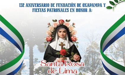 Fiesta Patronal de Oxapampa, una festividad religiosa y cultural que honra a su patrón con procesiones y tradiciones arraigadas.